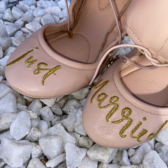 KATE SPADE JUST MARRIED BALLET SLIPPERS PINK FLATS SZ 6 BALLERINA BALLETCORE - Picture 6 of 12